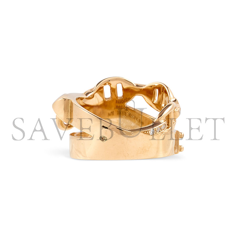 HERMÈS 18K ROSE GOLD AND DIAMOND ALCHIMIE RING